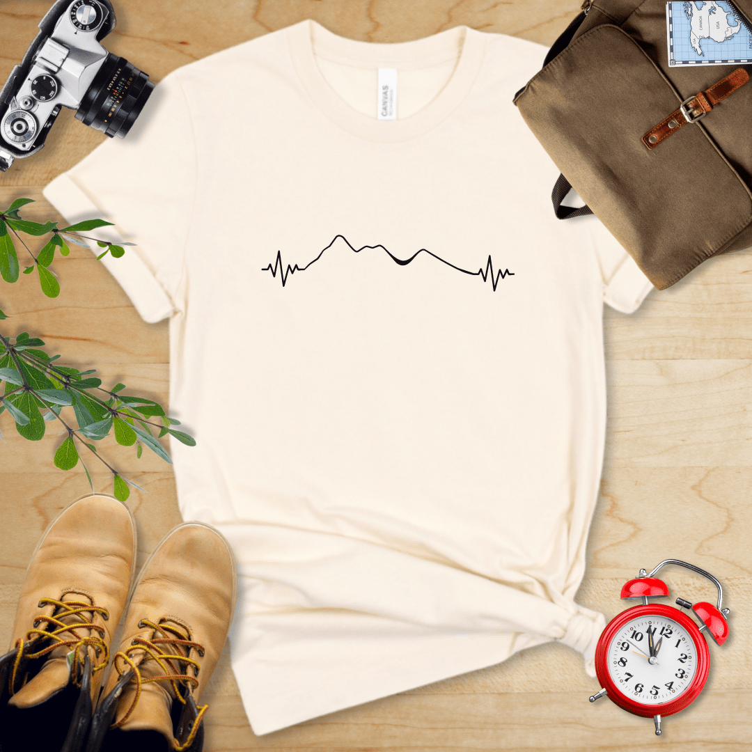 Printify T-Shirt Natural / S Minimalistic Heart Rate Shirt