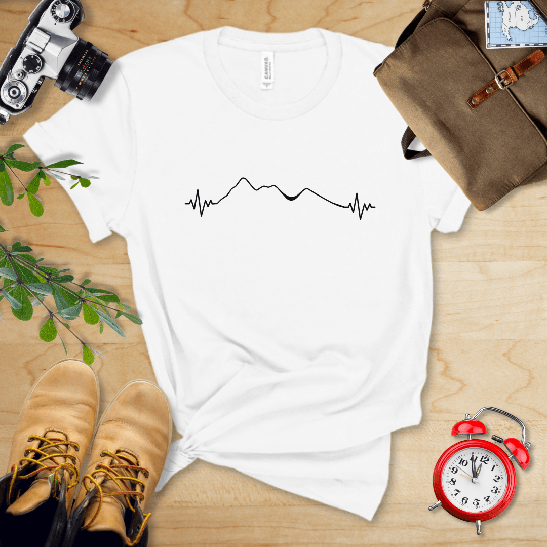 Printify T-Shirt White / S Minimalistic Heart Rate Shirt