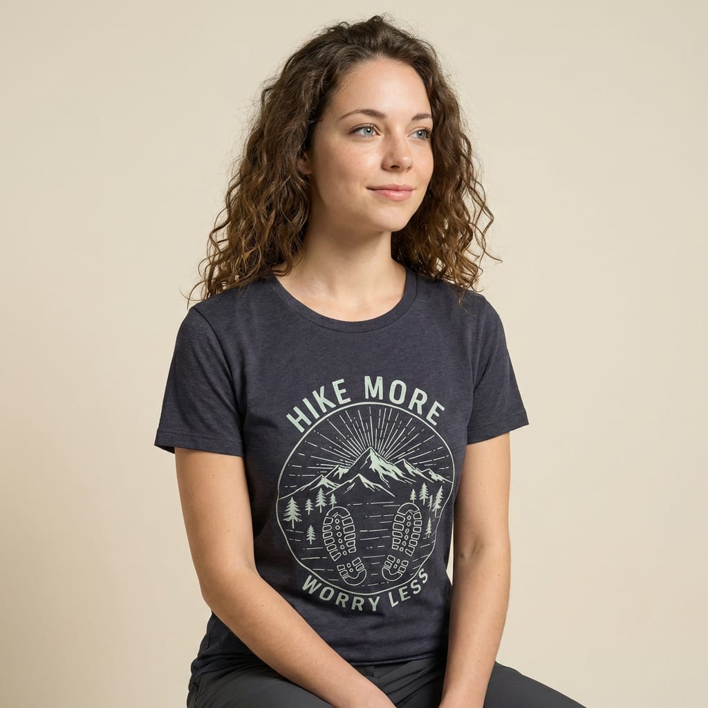 Hike Tee T-Shirt Mono Hike More Worry Less Shirt