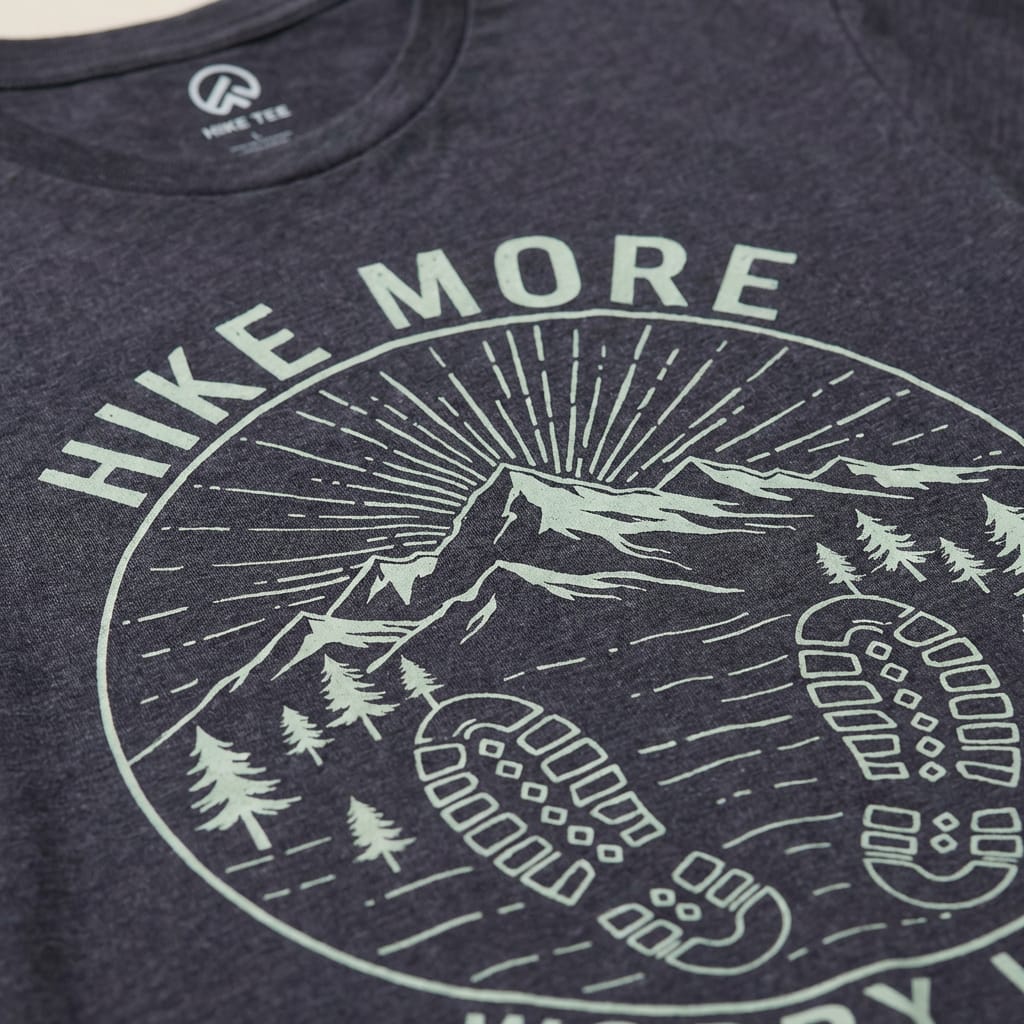 Hike Tee T-Shirt Mono Hike More Worry Less Shirt