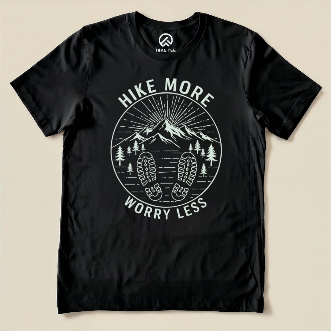 Hike Tee T-Shirt Black / S Mono Hike More Worry Less Shirt