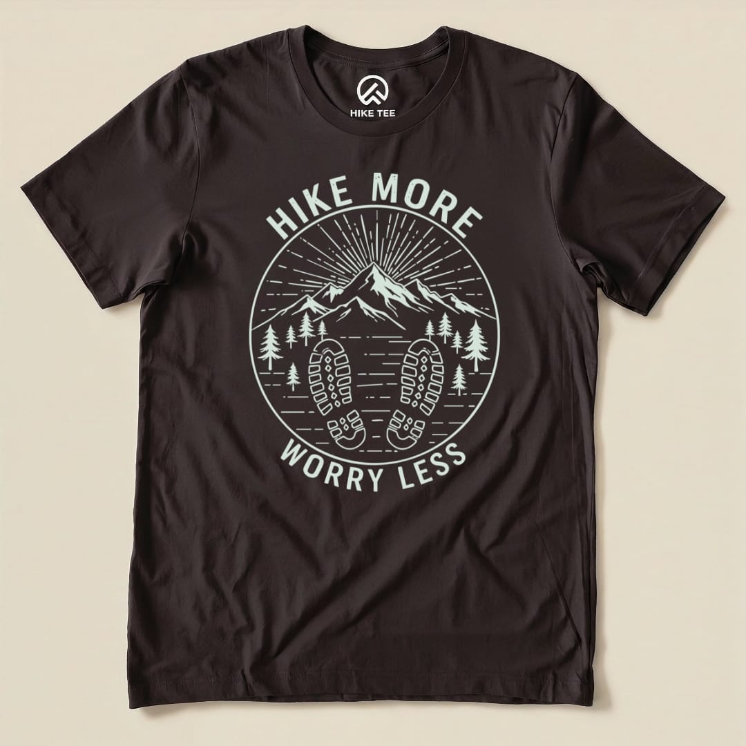 Hike Tee T-Shirt Brown / S Mono Hike More Worry Less Shirt