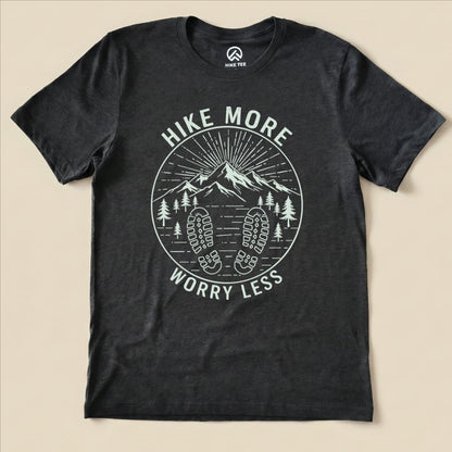Hike Tee T-Shirt Dark Grey Heather / S Mono Hike More Worry Less Shirt