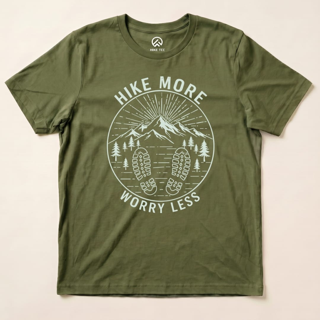 Hike Tee T-Shirt Military Green / S Mono Hike More Worry Less Shirt