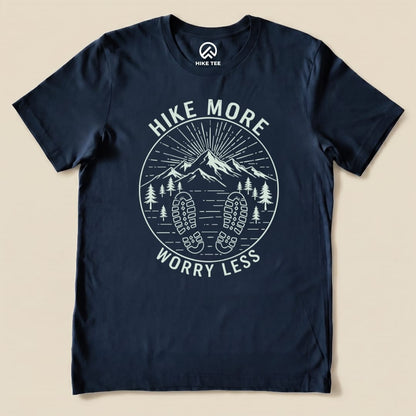 Hike Tee T-Shirt Navy / S Mono Hike More Worry Less Shirt