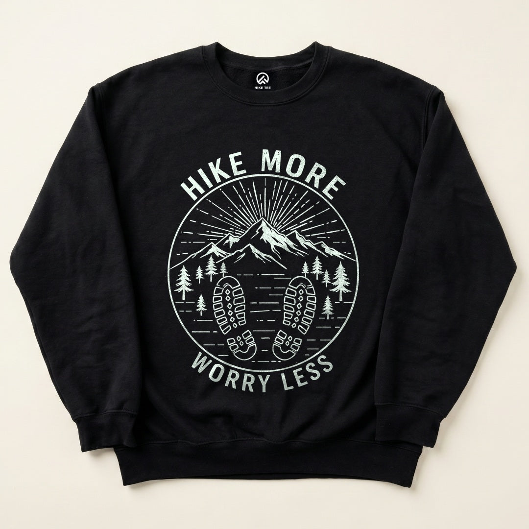 Mono Hike More Worry Less Sweatshirt - Black