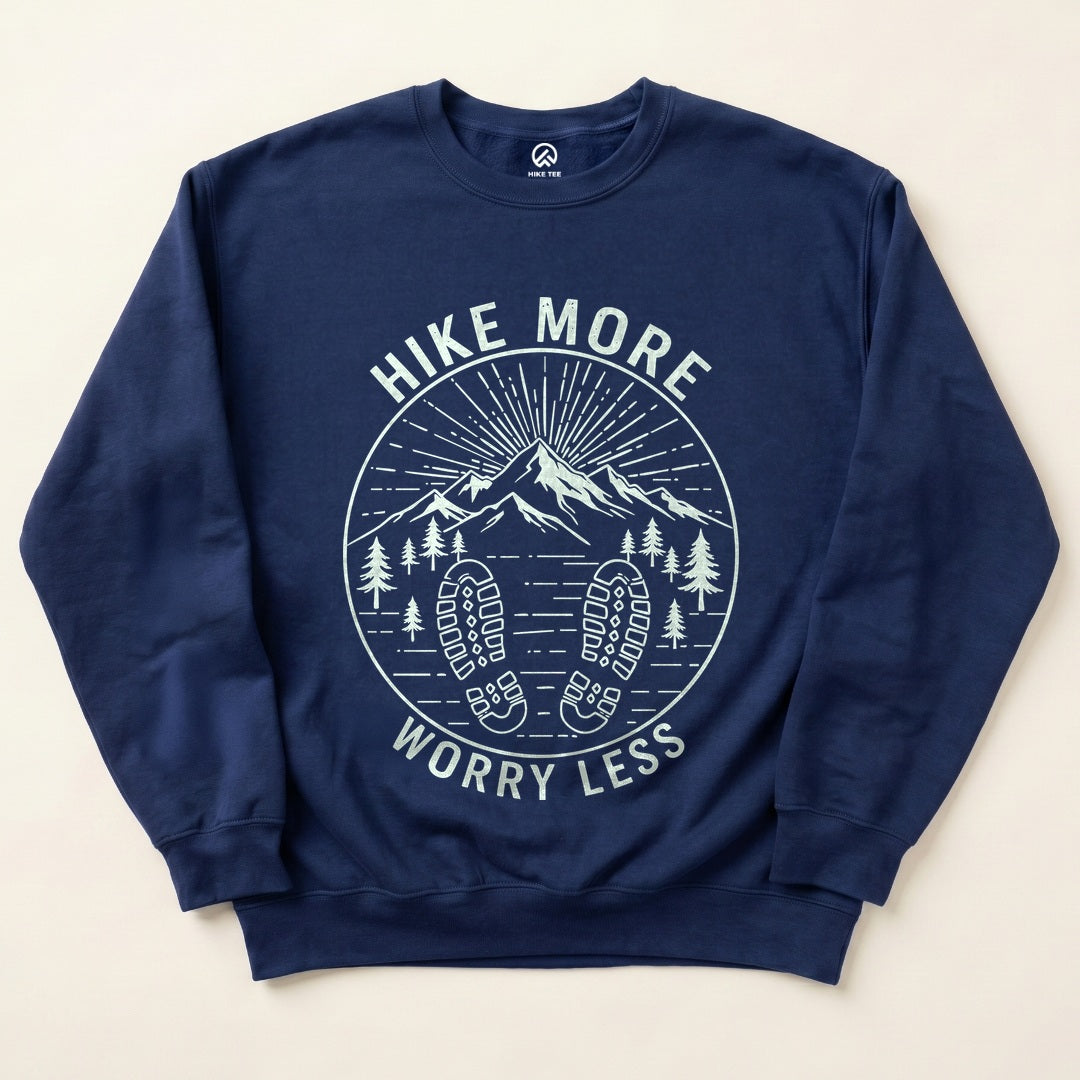 Mono Hike More Worry Less Sweatshirt - Navy