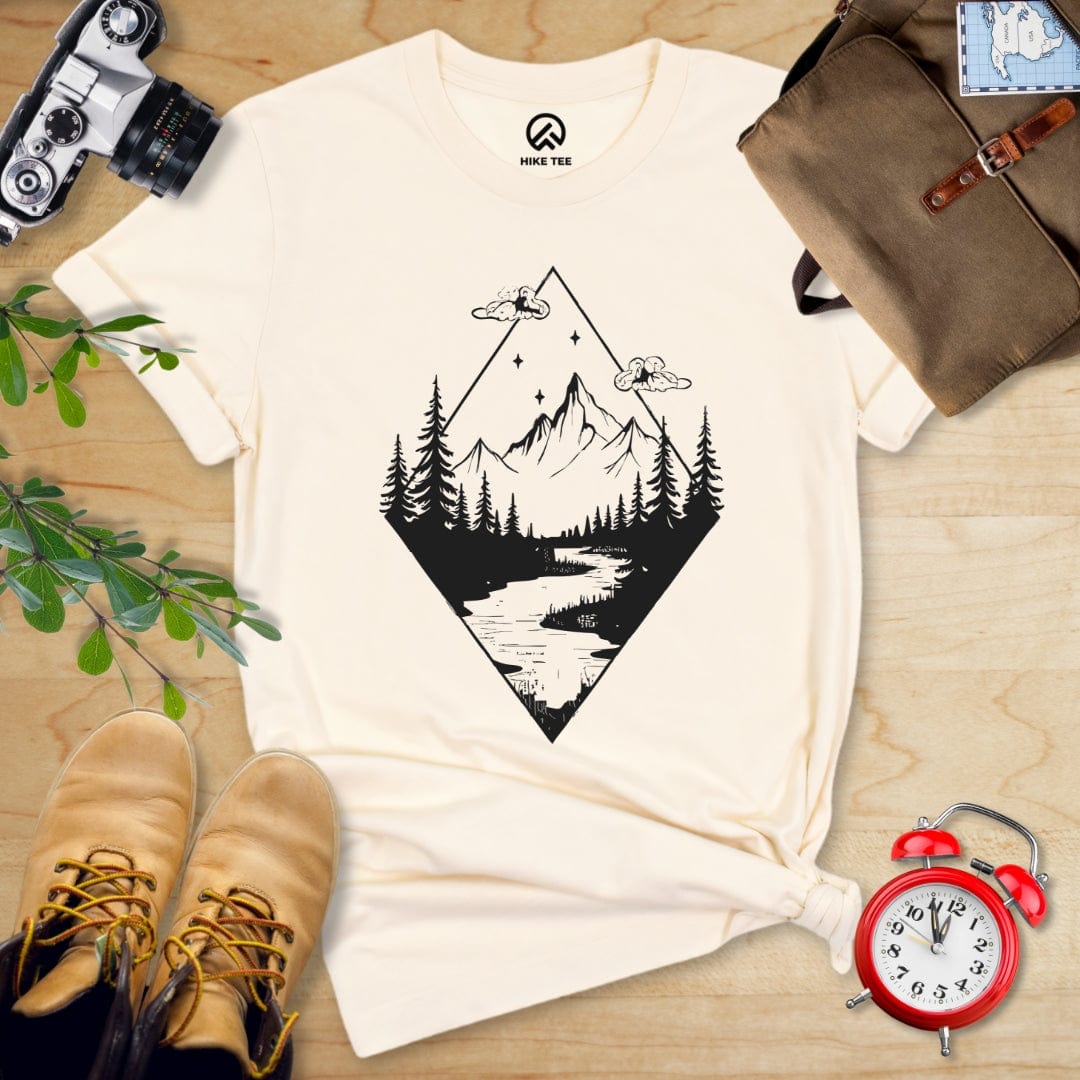 Hike Tee T-Shirt Natural / S Monochromatic Mountain Shirt