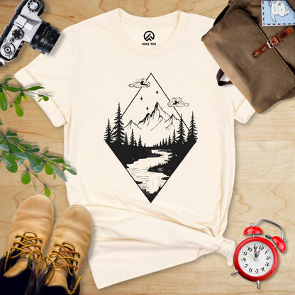 Hike Tee T-Shirt Natural / S Monochromatic Mountain Shirt