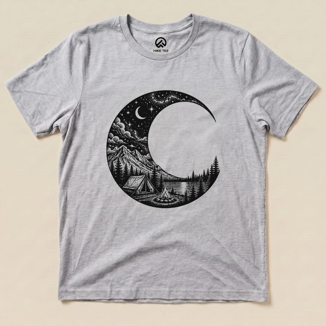 Moonlight Mountian Shirt Hike Tee T-Shirt Athletic Heather / S