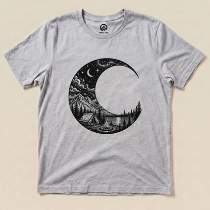 Moonlight Mountian Shirt Hike Tee T-Shirt Athletic Heather / S
