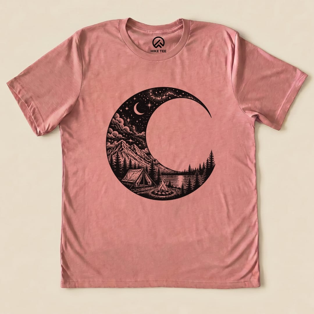Moonlight Mountian Shirt Hike Tee T-Shirt Heather Mauve / S