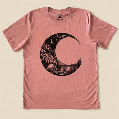 Moonlight Mountian Shirt Hike Tee T-Shirt Heather Mauve / S