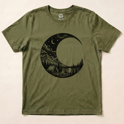 Moonlight Mountian Shirt Hike Tee T-Shirt Military Green / S