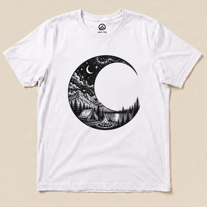 Moonlight Mountian Shirt Hike Tee T-Shirt White / S