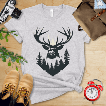 Printify T-Shirt Athletic Heather / S Moose Shape Shirt