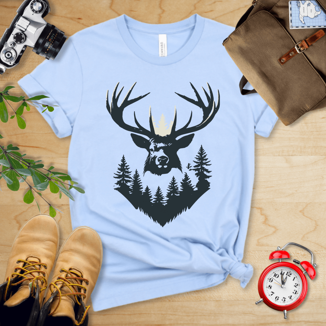 Printify T-Shirt Baby Blue / S Moose Shape Shirt