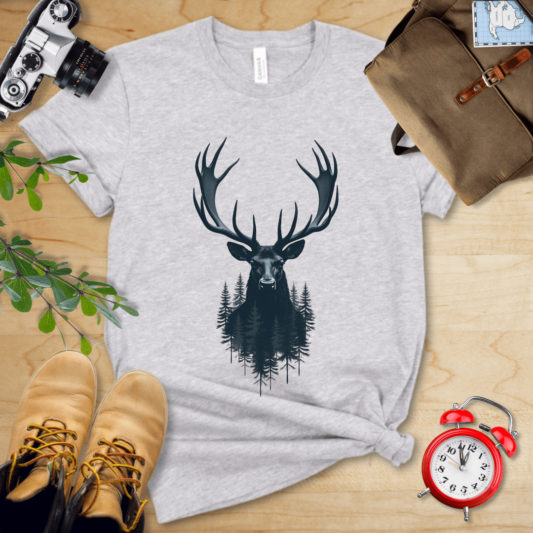 Printify T-Shirt Athletic Heather / S Moose Shirt