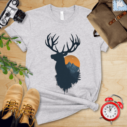 Printify T-Shirt Athletic Heather / S Moose Shirt