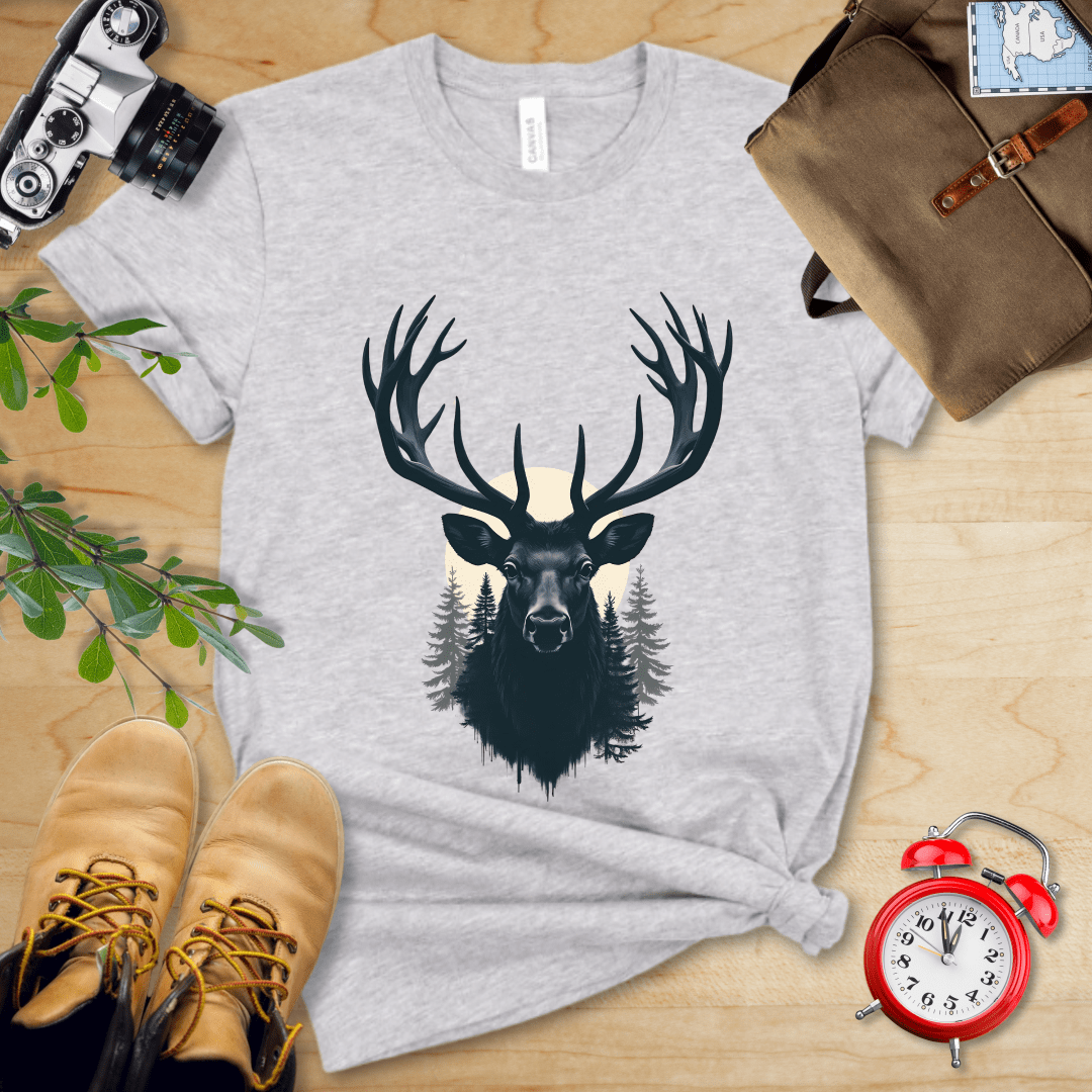 Printify T-Shirt Athletic Heather / S Moose Shirt