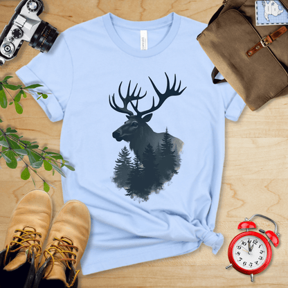 Printify T-Shirt Baby Blue / S Moose Shirt