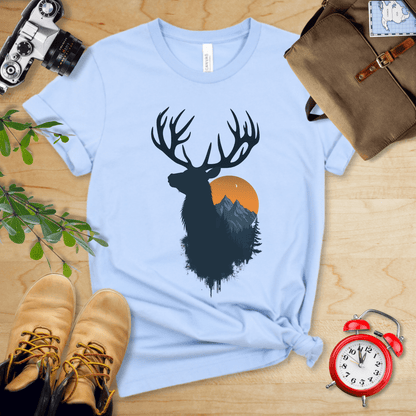 Printify T-Shirt Baby Blue / S Moose Shirt