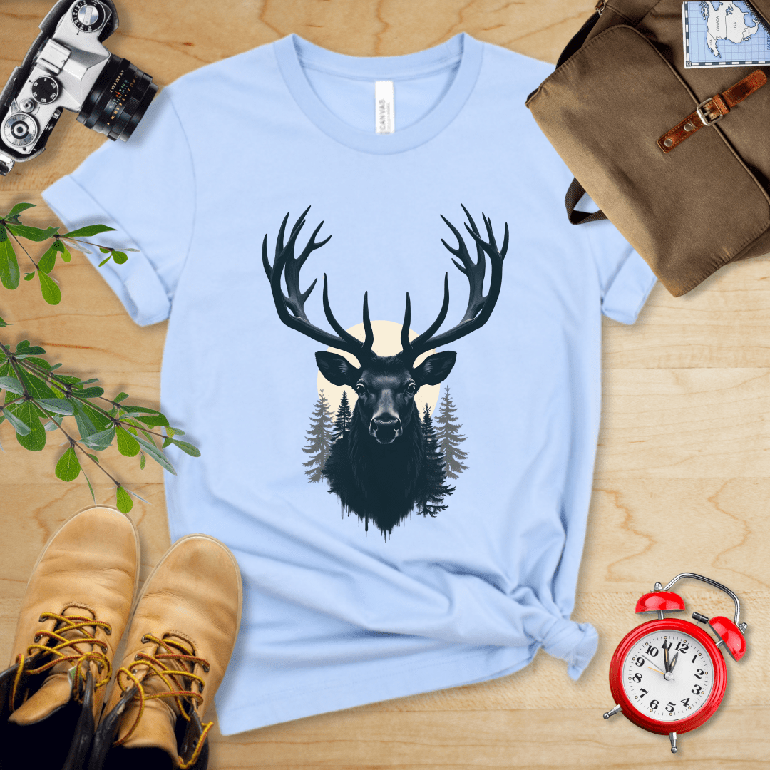 Printify T-Shirt Baby Blue / S Moose Shirt