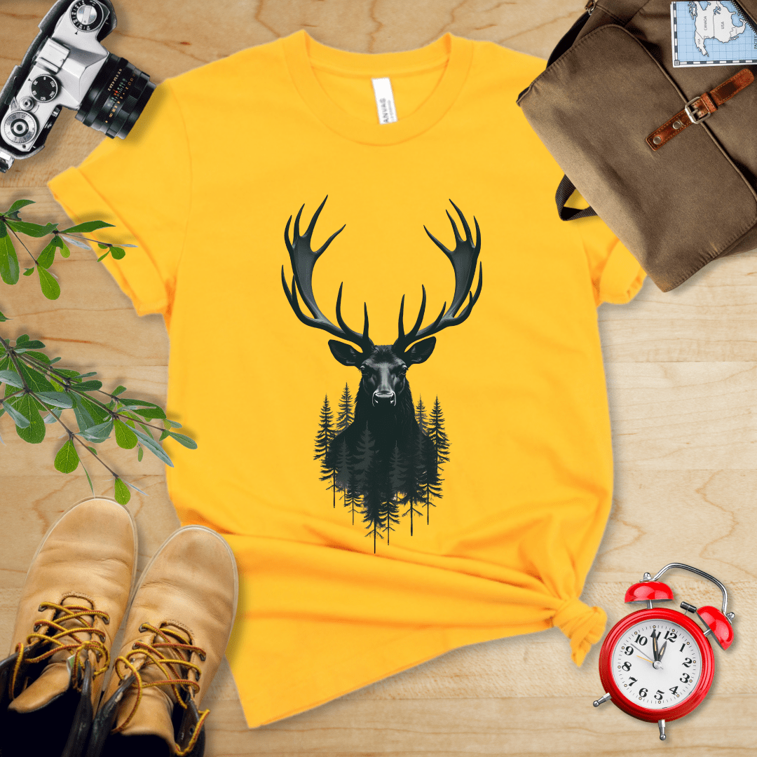 Printify T-Shirt Gold / S Moose Shirt