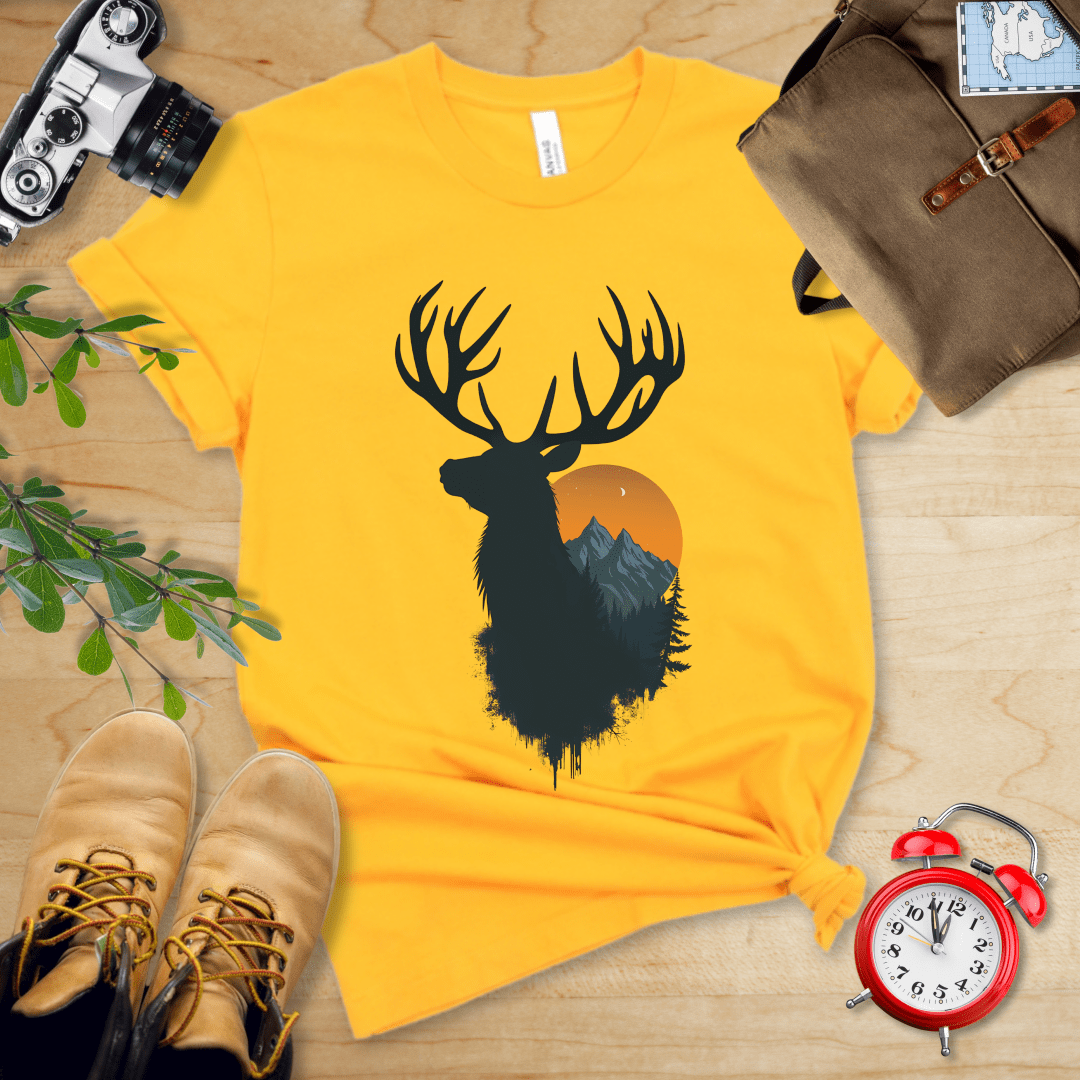 Printify T-Shirt Gold / S Moose Shirt