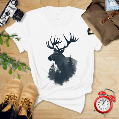 Printify T-Shirt White / S Moose Shirt