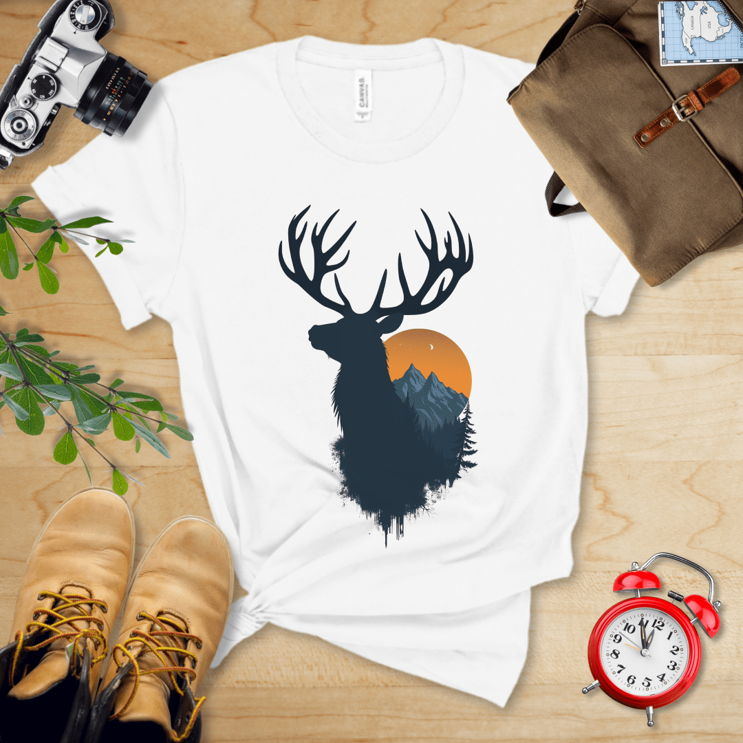 Printify T-Shirt White / S Moose Shirt