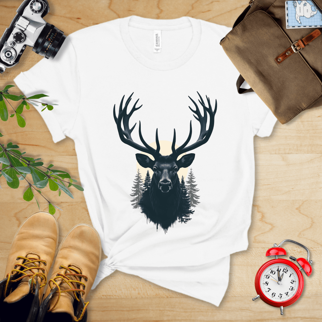 Printify T-Shirt White / S Moose Shirt