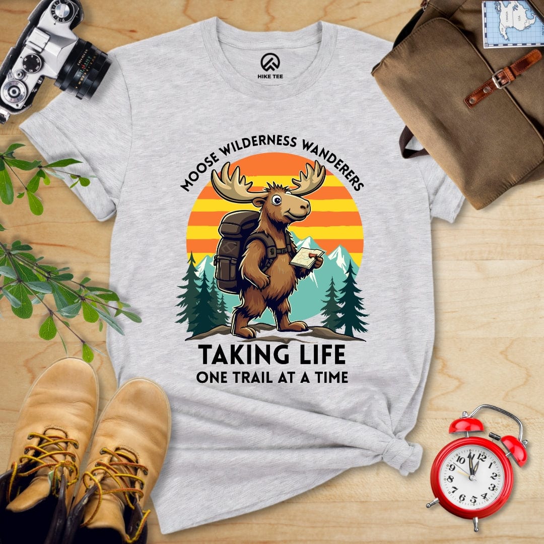 Hike Tee T-Shirt Athletic Heather / S Moose Wilderness Wanderers Shirt
