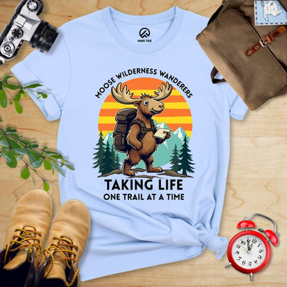 Hike Tee T-Shirt Baby Blue / S Moose Wilderness Wanderers Shirt