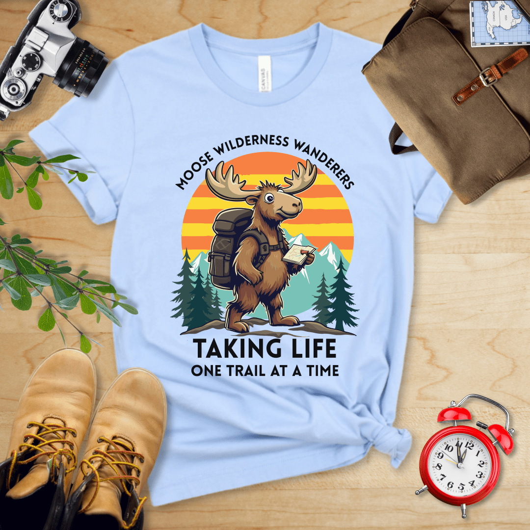 Hike Tee T-Shirt Baby Blue / S Moose Wilderness Wanderers