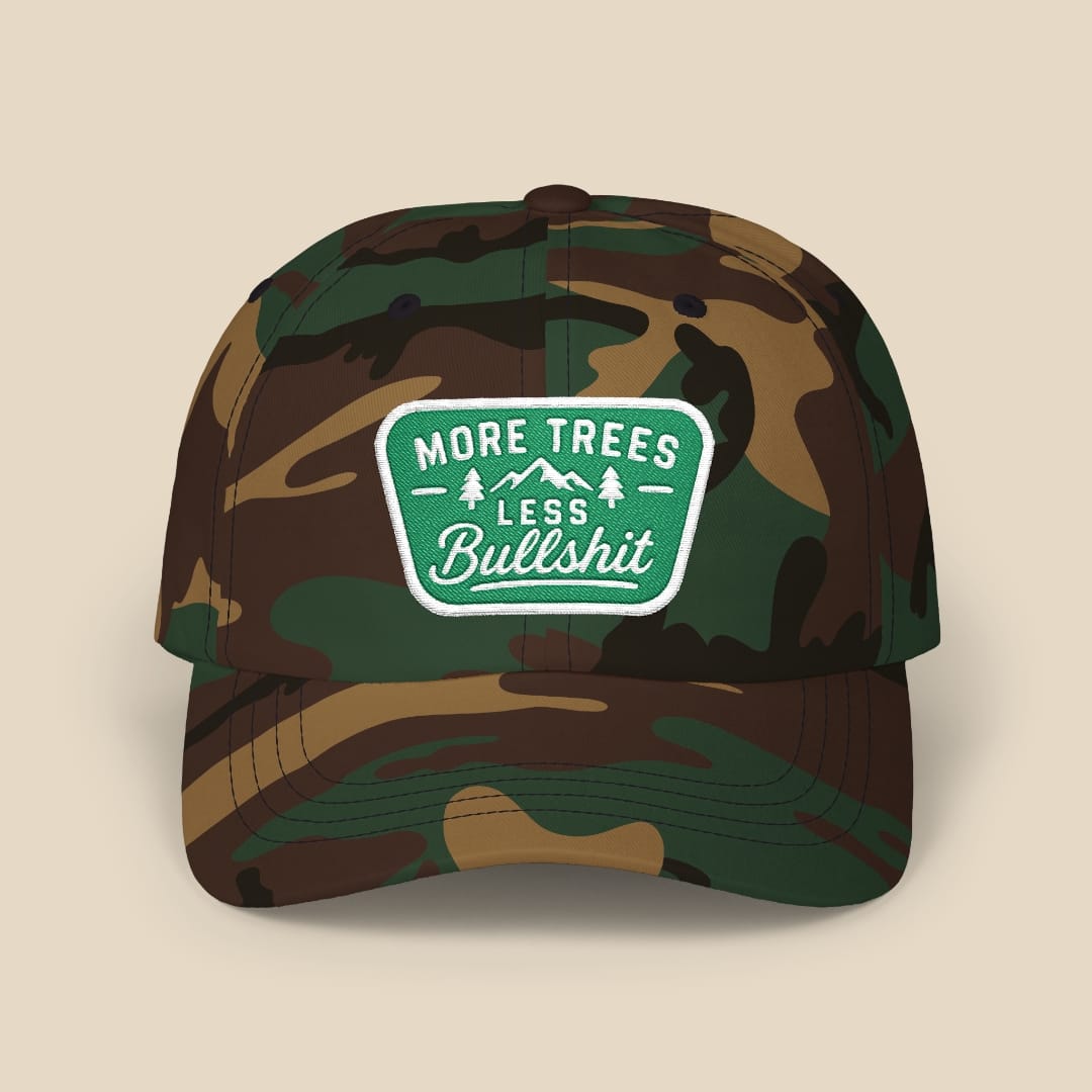 More Trees Cap Hike Tee Hats Green Camo / One size