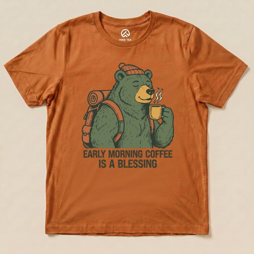 Printify T-Shirt Autumn / S Morining Coffee Bear Shirt