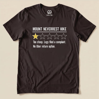 Mount Neverrest Review Shirt Hike Tee T-Shirt Brown / S