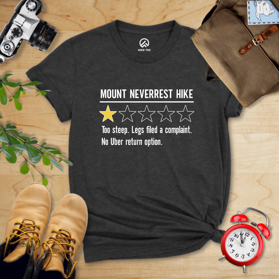 Hike Tee T-Shirt Dark Grey Heather / S Mount Neverrest Review Shirt