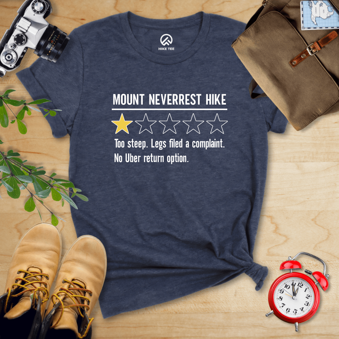 Hike Tee T-Shirt Heather Navy / S Mount Neverrest Review Shirt
