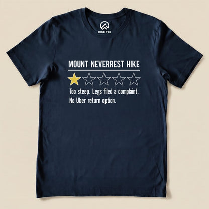 Mount Neverrest Review Shirt Hike Tee T-Shirt Navy / S