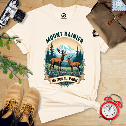 Hike Tee T-Shirt Natural / S Mount Rainier Deer Shirt