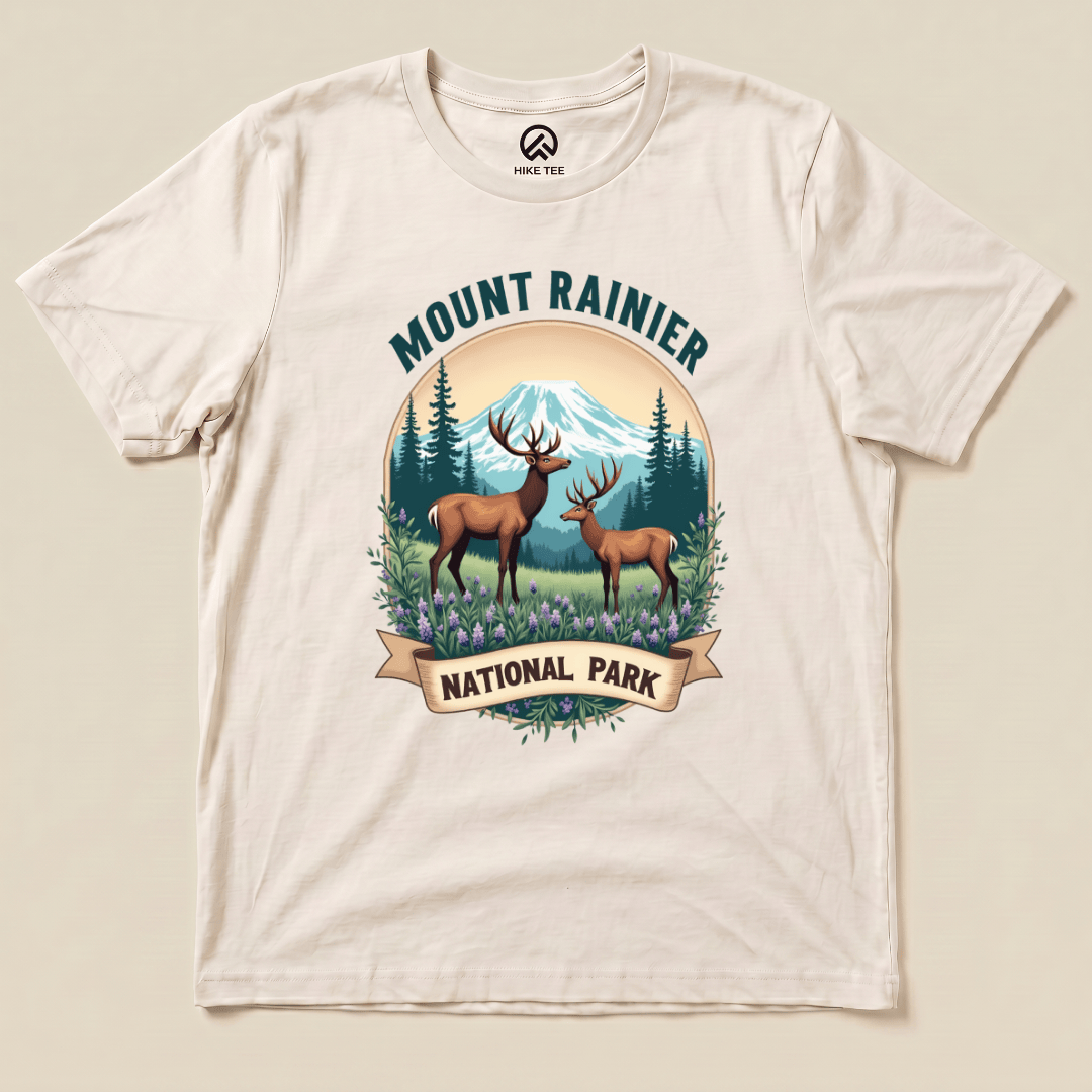 Hike Tee T-Shirt Natural / S Mount Rainier Deer Shirt