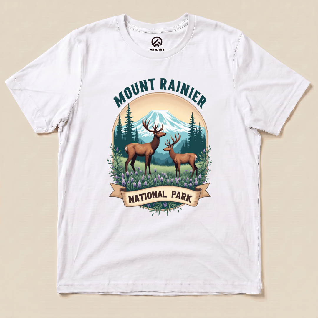 Hike Tee T-Shirt White / S Mount Rainier Deer Shirt