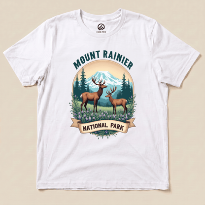 Hike Tee T-Shirt White / S Mount Rainier Deer Shirt