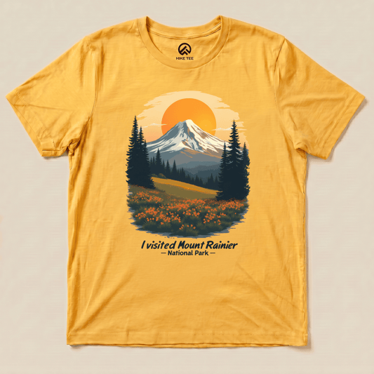 Hike Tee T-Shirt Gold / S Mount Rainier National Park Shirt