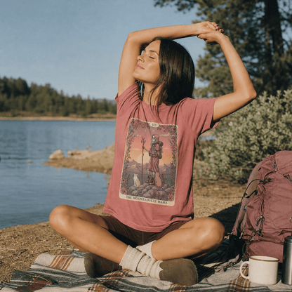 Mountain Cat Mama Card Shirt Hike Tee T-Shirt