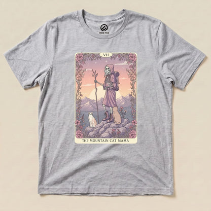 Hike Tee T-Shirt Athletic Heather / S Mountain Cat Mama Card Shirt