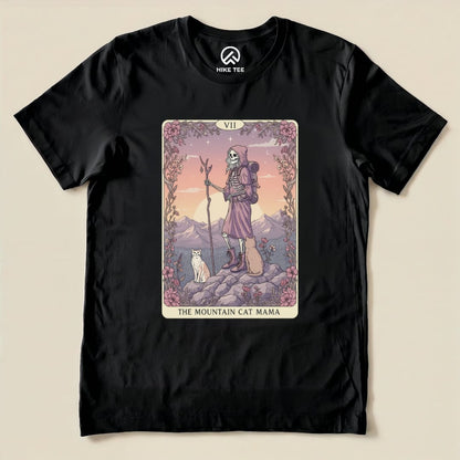 Hike Tee T-Shirt Black / S Mountain Cat Mama Card Shirt