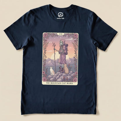 Hike Tee T-Shirt Navy / S Mountain Cat Mama Card Shirt